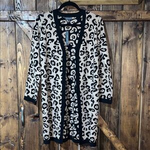 The Limited Animal Print Sweater with Black Accents